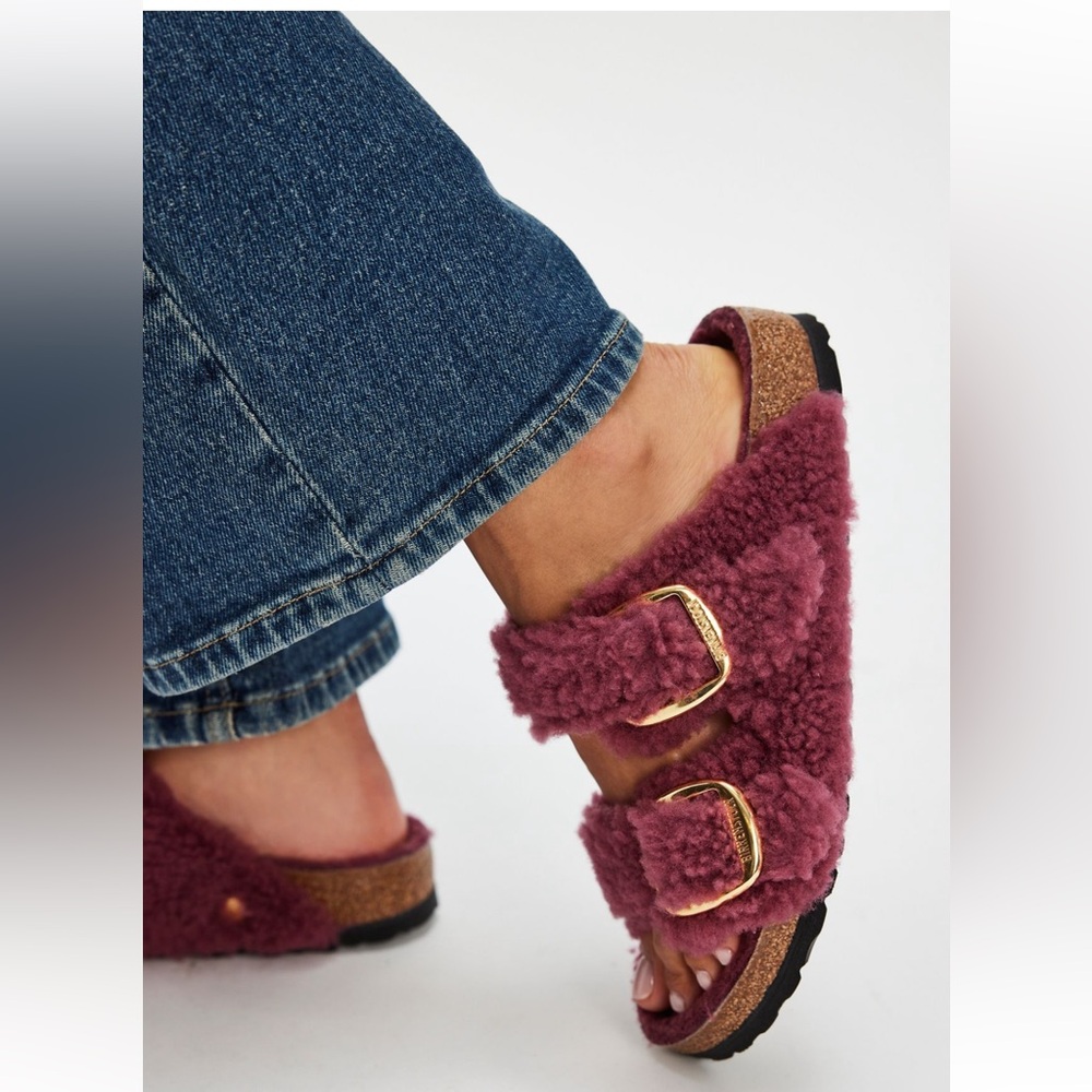 Arizona Birkenstock Teddy Shearling Slides 37, 38, 39